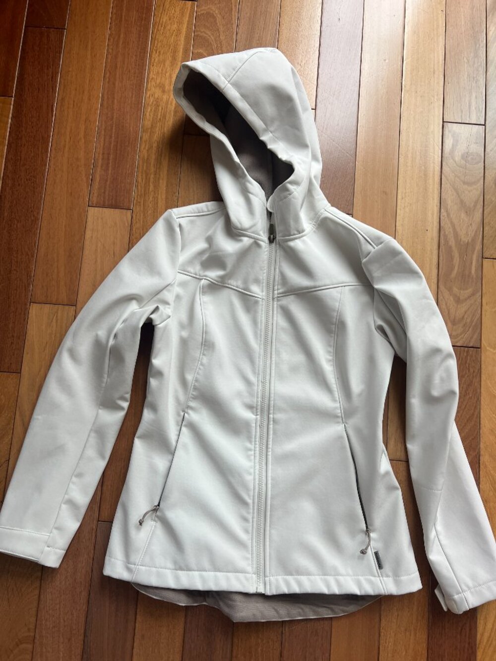 Avalanche Women Softshell Jacket S Fleece Lined Hooded Beige Full Zip